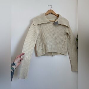 Anthropologie Charlie & Robin Wool and Cashmere Knit Sweater In Cream